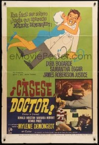 5p445 DOCTOR IN DISTRESS Argentinean 1964 Dr. Dirk Bogarde, Samantha Eggar!, different art!