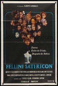5p449 FELLINI SATYRICON Argentinean 1970 Federico's Italian cult classic, cool cast montage!