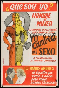 5p462 GLEN OR GLENDA Argentinean 1961 Ed Wood's wacky transvestite classic, great artwork!