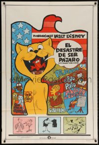 5p478 IT'S TOUGH TO BE A BIRD Argentinean 1970 rare Disney cartoon, great wacky bird images!