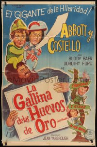 5p479 JACK & THE BEANSTALK Argentinean R1960s Abbott & Costello, their first picture in color!