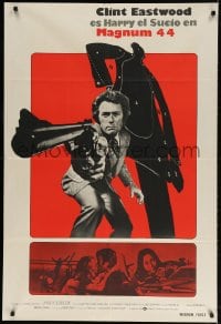 5p503 MAGNUM FORCE Argentinean 1974 Clint Eastwood is Dirty Harry pointing his huge gun!