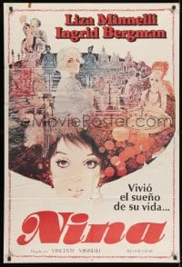5p508 MATTER OF TIME Argentinean 1976 cool Ted CoConis artwork of Liza Minnelli & Ingrid Bergman!