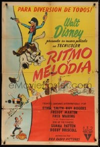 5p509 MELODY TIME Argentinean R1950 Walt Disney, cartoon art of Donald Duck, Little Toot & more!