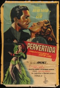 5p529 PERVERTIDA Argentinean 1946 art of Roman Armengod & Emilia Guiu + sexy dancer!