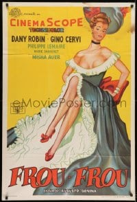 5p563 TOY WIFE Argentinean 1955 Frou-Frou, great full-length art of sexy Dany Robin!
