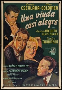 5p566 UNA VIUDA CASI ALEGRE Argentinean 1950 great Rafael Angel Faillace art of top stars!