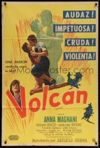 5p572 VOLCANO Argentinean 1951 great images of lava-hot lovers Anna Magnani & Rossano Brazzi!