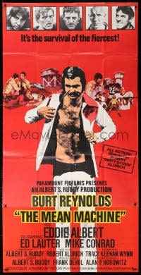 5p059 LONGEST YARD English 3sh 1974 Robert Aldrich football comedy, Burt Reynolds, Mean Machine!