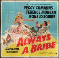 5p065 ALWAYS A BRIDE English 6sh 1953 wacky art of sexy Peggy Cummins & Terence Morgan, rare!