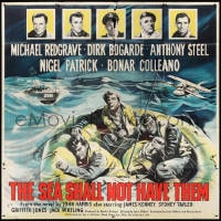 5p069 SEA SHALL NOT HAVE THEM English 6sh 1955 Michael Redgrave & Dirk Bogarde in raft in WWII!