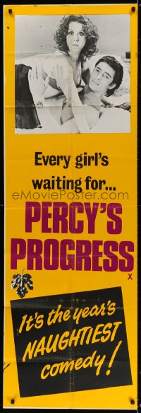 5p070 PERCY'S PROGRESS English door panel 1974 sexy Leigh Lawson in the year's naughiest comedy!