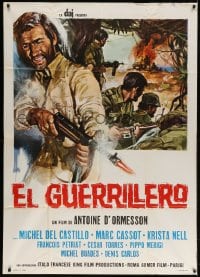 5p255 GUERILLA, OR HE WHO DID NOT BELIEVE Italian 1p 1969 art of men on World War II battlefield!