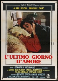 5p265 HURRIED MAN Italian 1p 1977 Edouard Molinaro's L'Homme Presse, Alain Delon & Mireille Darc!