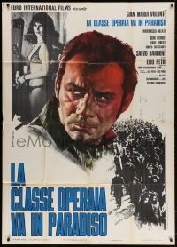 5p280 LA CLASSE OPERAIA VA IN PARADISO Italian 1p 1971 Gasparri art of Gian Maria Volonte, Melato!