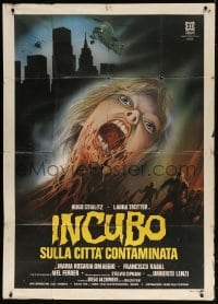 5p306 NIGHTMARE CITY Italian 1p 1980 Umberto Lenzi, different art of woman turning into a zombie!