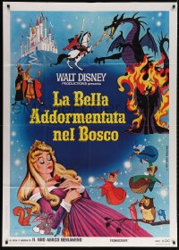 5p337 SLEEPING BEAUTY Italian 1p R1970s Walt Disney cartoon fairy tale fantasy classic!
