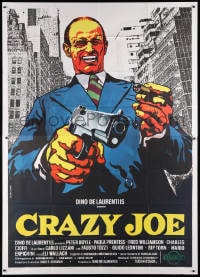 5p139 CRAZY JOE Italian 2p 1974 different Casaro art of Peter Boyle as mafioso Joey Gallo!