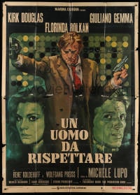 5p172 MASTER TOUCH Italian 2p 1971 art of Kirk Douglas, Bolkan & Gemma by Piero Ermanno Iaia!