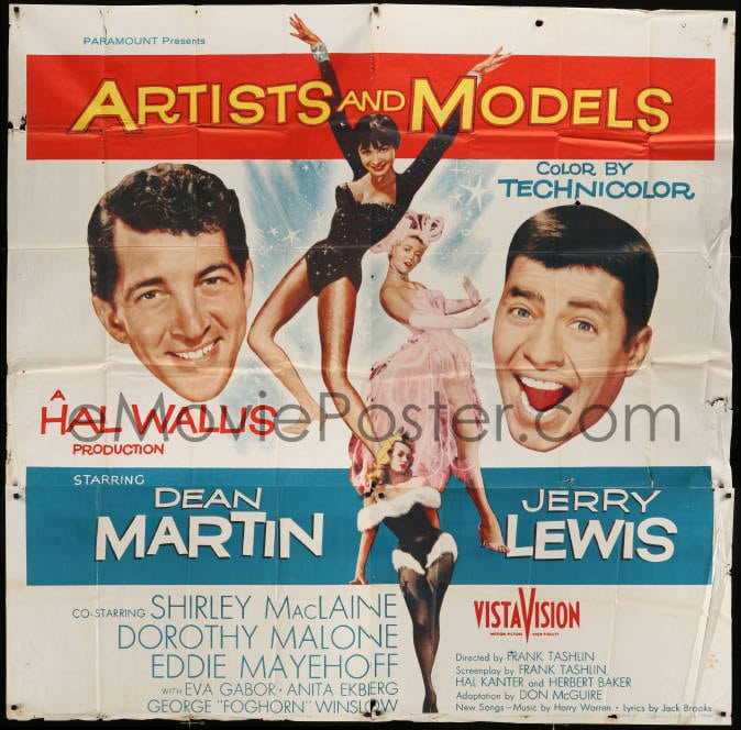 ARTISTS & MODELS MOVIE POSTER Jerry Lewis Dean Martin 1 