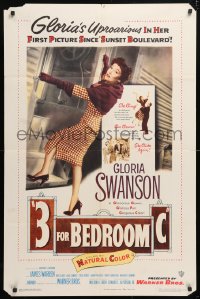 5r003 3 FOR BEDROOM C 1sh 1952 cool art of glamorous Gloria Swanson boarding train!