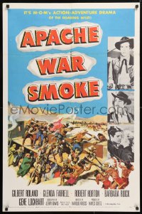 5r048 APACHE WAR SMOKE 1sh 1952 Gilbert Roland, Glenda Farrell, roaring West adventure!