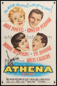 5r060 ATHENA 1sh 1954 nature girl Jane Powell, Edmund Purdom, Debbie Reynolds, Vic Damone!