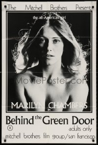 5r080 BEHIND THE GREEN DOOR 24x36 1sh 1972 Mitchell Bros' classic, c/u sexy naked Marilyn Chambers!