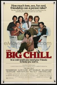 5r103 BIG CHILL 1sh 1983 Lawrence Kasdan, Tom Berenger, Glenn Close, Jeff Goldblum, Hurt!