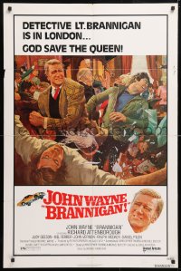 5r154 BRANNIGAN 1sh 1975 Douglas Hickox, great McGinnis art of fighting John Wayne in England!