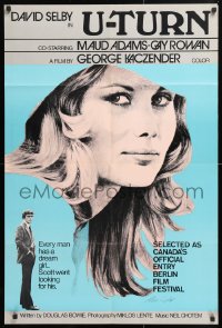 5r383 GIRL IN BLUE Canadian 1sh 1974 portrait images of sexy Maud Adams & David Selby!