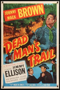 5r242 DEAD MAN'S TRAIL 1sh 1952 Johnny Mack Brown, James Ellison, western action!