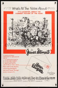 5r247 DEAR BRIGITTE 1sh 1965 Jimmy Stewart, Fabian, Brigitte Bardot, Jack Davis artwork!