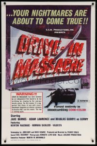 5r300 DRIVE-IN MASSACRE 1sh 1976 your nightmares are about to come true in GORE-COLOR!