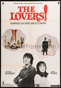 5r554 LOVERS English 1sh 1973 Richard Beckinsale & Paula Wilcox as Geoffrey & Beryl!