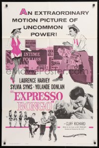5r329 EXPRESSO BONGO 1sh 1960 Laurence Harvey, Sylvia Syms, Val Guest, English beatniks!