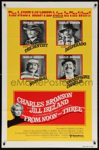 5r371 FROM NOON TILL THREE int'l 1sh 1976 4 great images of wanted Charles Bronson!