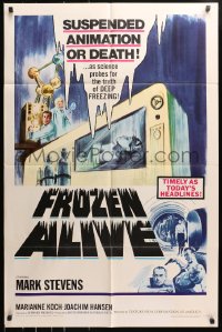 5r372 FROZEN ALIVE 1sh 1966 cool German sci-fi/horror, suspended animation or death!