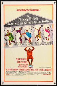 5r374 FUNNY THING HAPPENED ON THE WAY TO THE FORUM 1sh 1966 wacky image of Zero Mostel!