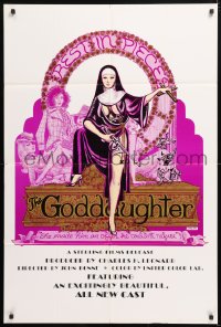 5r390 GODDAUGHTER 1sh 1972 sexy The Godfather parody artwork by director Donn Greer!