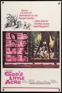 5r392 GOD'S LITTLE ACRE 1sh R1967 Aldo Ray & sexy Tina Louise, anything goes in this Georgia family!