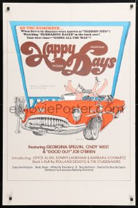 5r412 HAPPY DAYS 1sh 1974 Georgina Spelvin, Cindy West, wacky drive-in sex art!