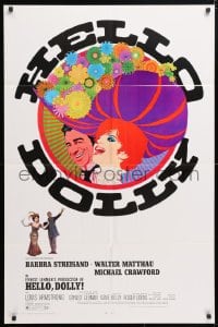 5r424 HELLO DOLLY 1sh 1969 Barbra Streisand & Walter Matthau by Richard Amsel, Roadshow!