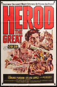 5r427 HEROD THE GREAT 1sh 1960 Edmund Purdom, Sylvia Lopez, French/Italian epic!