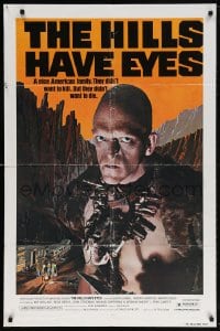 5r433 HILLS HAVE EYES 1sh 1978 Wes Craven, classic creepy image of sub-human Michael Berryman!