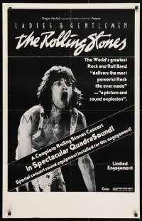 5r505 LADIES & GENTLEMEN THE ROLLING STONES 24x38 1sh 1973 Mick Jagger, rock & roll, Quadrasound!