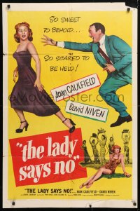5r509 LADY SAYS NO 1sh 1951 sexy Joan Caulfield was willing to learn about men from David Niven!