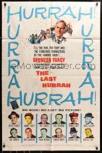 5r515 LAST HURRAH 1sh 1958 John Ford, art of Spencer Tracy, portraits of 12 top cast members!
