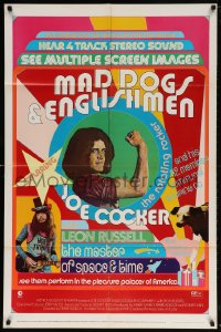 5r559 MAD DOGS & ENGLISHMEN 1sh 1971 Joe Cocker, rock 'n' roll, cool poster design!