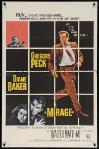 5r638 MIRAGE 1sh 1965 Gregory Peck, Diane Baker, linked by a secret neither one knows!